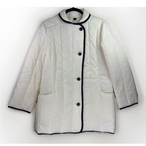 White Bear of St Paul Vintage Ivory Quilted Puffer Coat Small Made USA Union